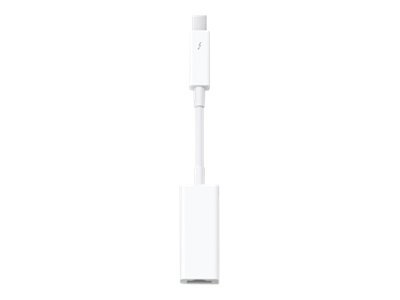 A white Thunderbolt to HDMI adapter, isolated on a white background.