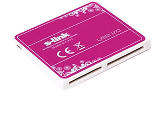 S-LINK SLX-A72 USB 2,0 İnce Tasarım Kart Okuyucu Kırmızı