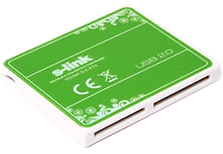 S-LINK SLX-A76 USB 2,0 İnce Tasarım Kart Okuyucu Yeşil