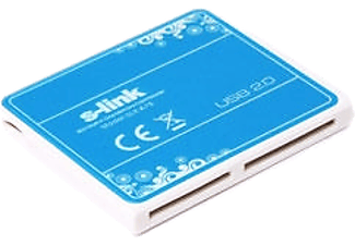 S-LINK SLX-A78 USB 2,0 İnce Tasarım Kart Okuyucu Mavi