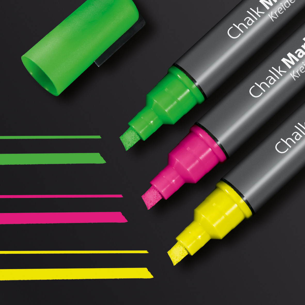 SIGEL GL 182 Kreidemarker 50 Pink, grün, gelb