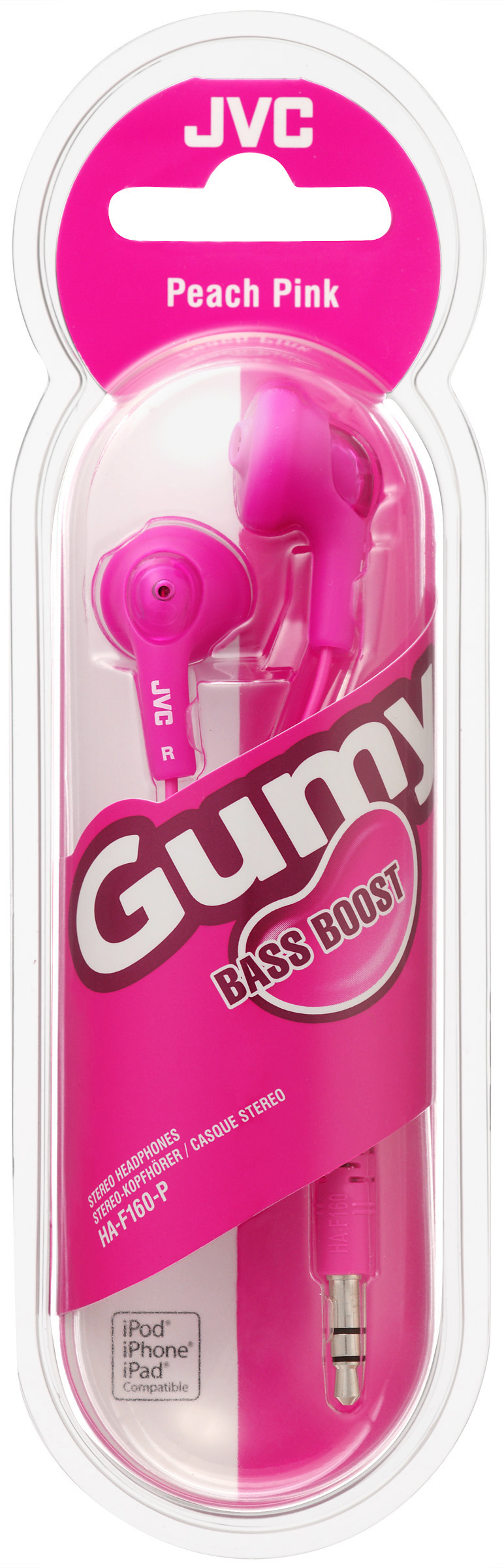 JVC Oortjes Gummy Roze (HA-F160-P-E)