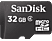 SANDISK MicroSDHC Class 4 32GB (104374)