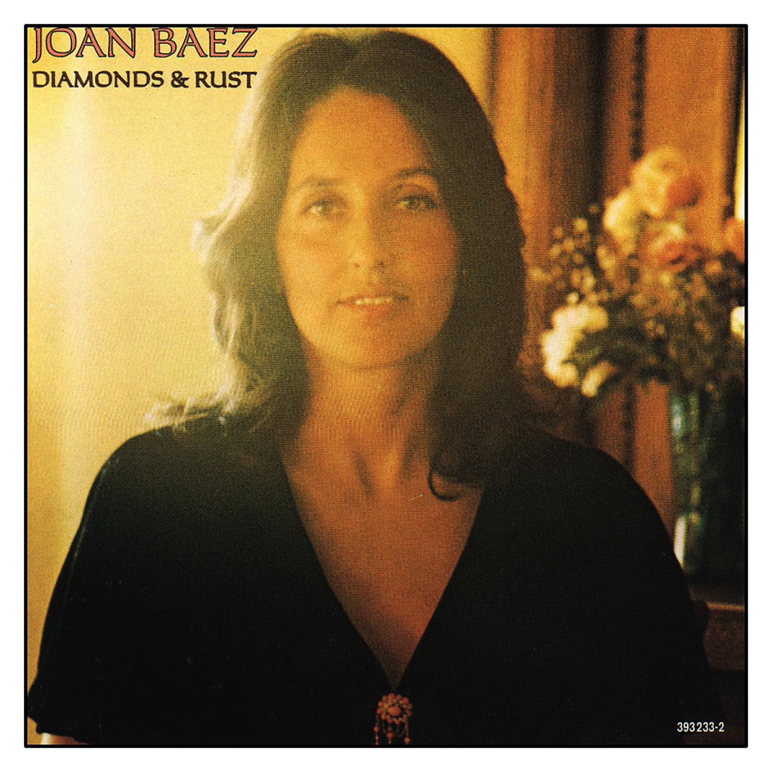 Albumcover von Joan Baez mit Porträt und Blumenstrauß.
