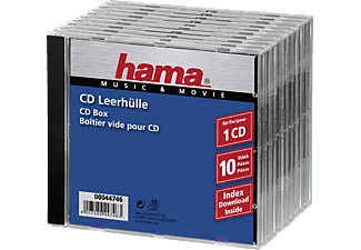 HAMA 44746 CD BOX STD CLEAR/BLACK - CD-Leerhülle (Schwarz)