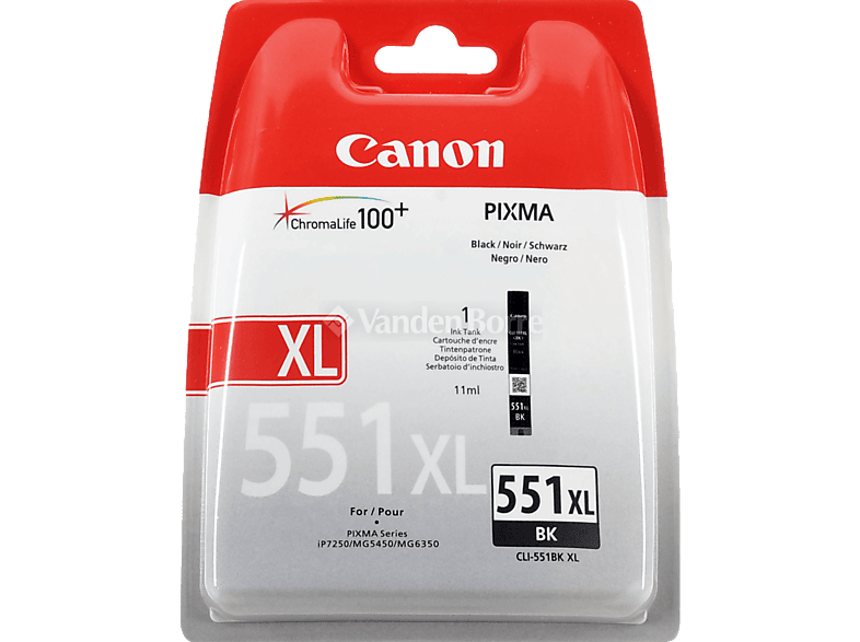CANON CLI551XLBK Zwart (6443B004)