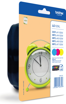 BROTHER LC-125XLRBWBP Blister Cyaan - Magenta - Geel