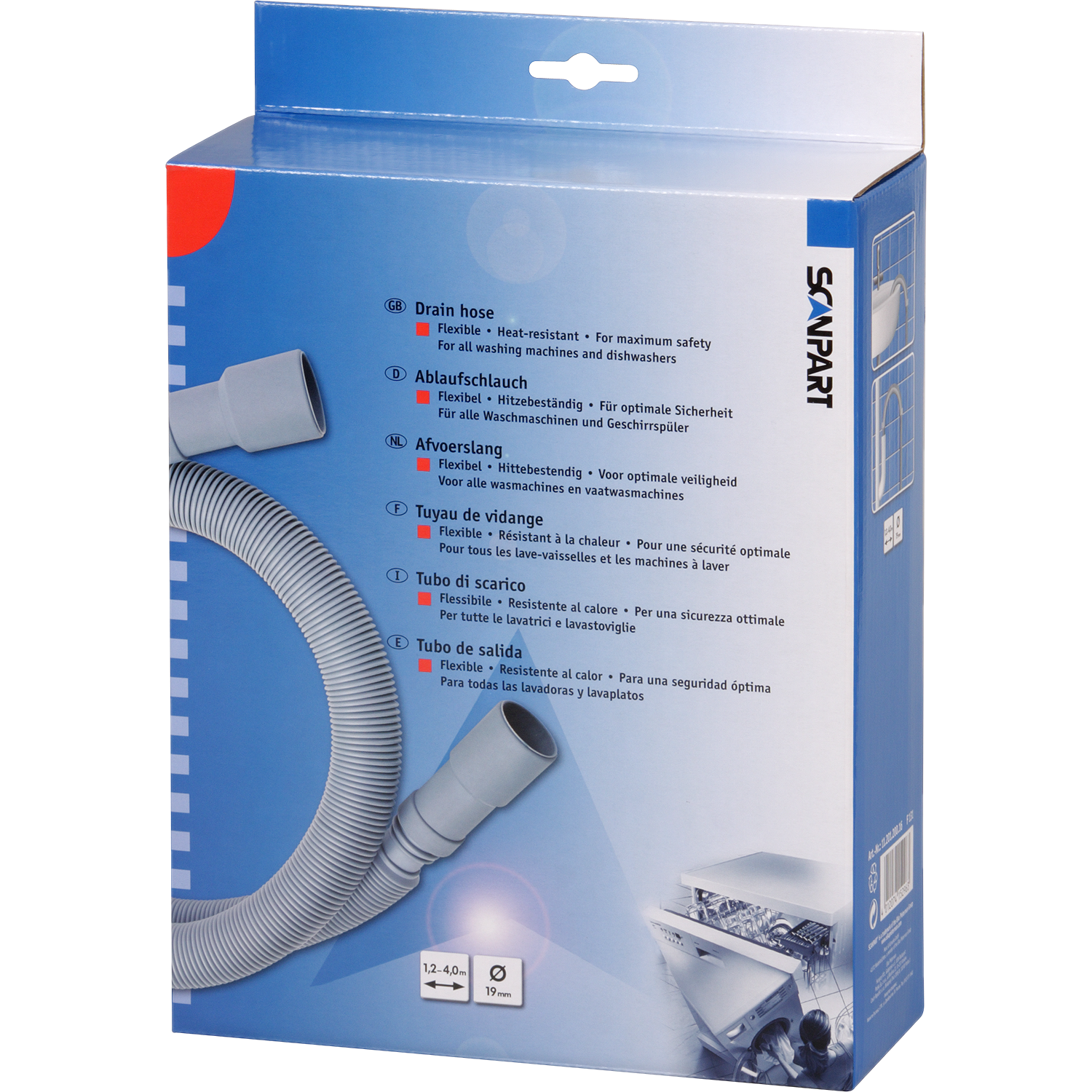 SCANPART 11 201 200 16 kiürítő tömlő mosógéphez