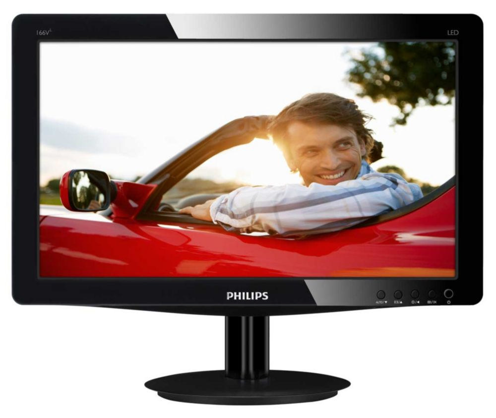 PHILIPS 166V3LSB/62 15,6 inç LED Monitör Siyah