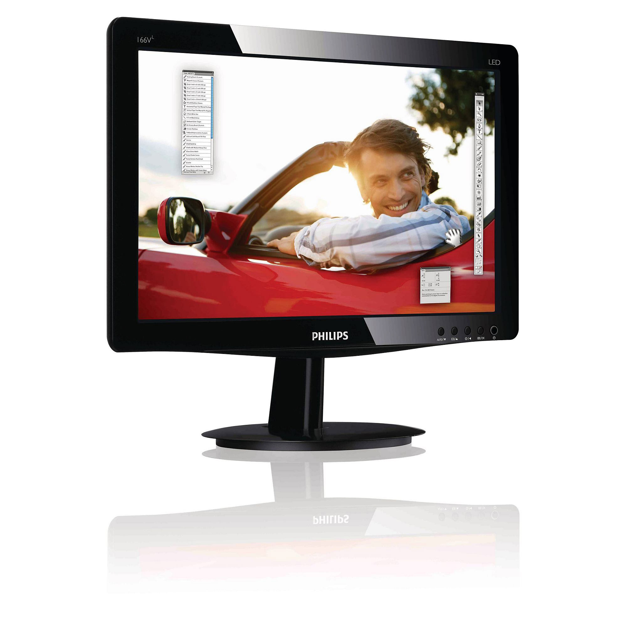 PHILIPS 166V3LSB/62 15,6 inç LED Monitör Siyah