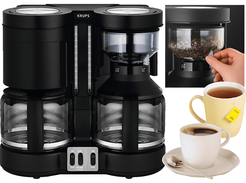 Krups F 270 42 Duothek Therm Doppel-Kaffeeautomat schwarz