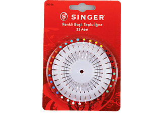 SINGER 200-56 Renkli Başlı Toplu İğne ( 32 adet )
