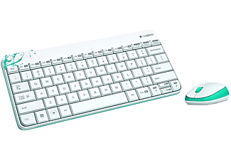 LOGITECH 920-005798 MK240 Kablosuz Beyaz Klavye Mouse Seti