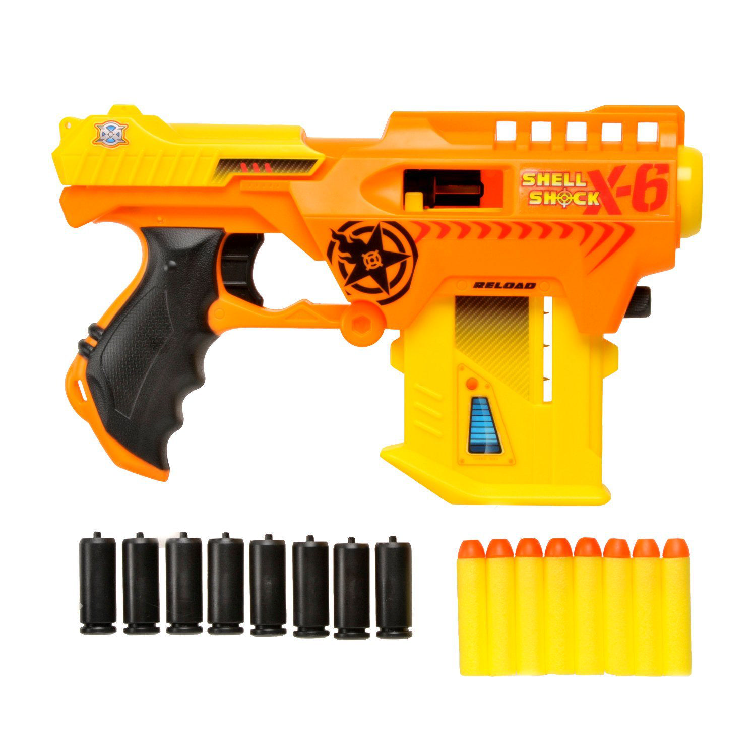 ENZA Shell Shock X-6 Sünger Mermi Atıcı Oyuncak Silah