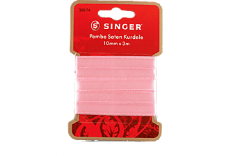 SINGER 300-74 Pembe Saten Kurdele ( 10 mm x 3 m )