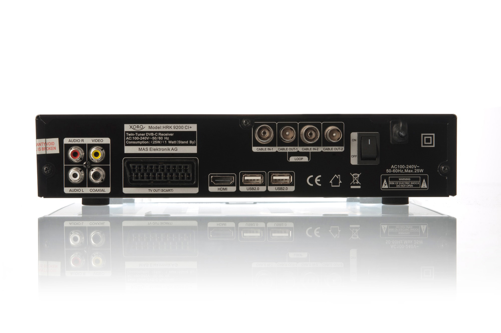 XORO HRK 9200 CI+ Kabel-Receiver (PVR-Funktion, Twin Tuner, DVB-C, Schwarz)