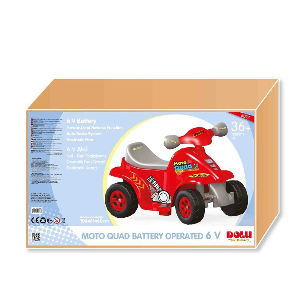 ENZA 8077 MOTOQUAD 6V Kırmızı Akülü Motor