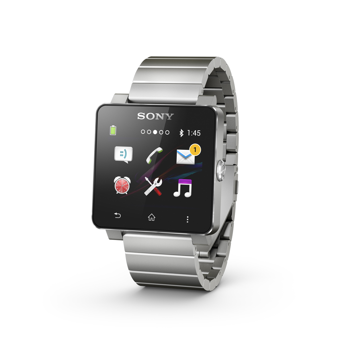 SONY SmartWatch 2 Smartwatch Aluminium (Gehäuse) und rostfreier Stahl, Silber