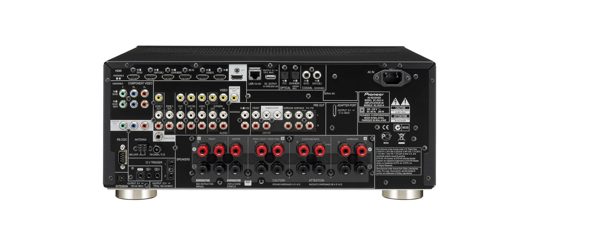 PIONEER SC-2022-K 7 Kanallı Ev Sinema Amplifikatörü Siyah