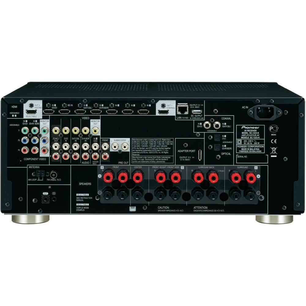 PIONEER SC-1223-K 7 Kanallı Ev Sinema Amplifikatörü Siyah