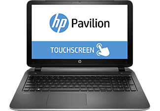 HP Pavilion 15-P058NG, Notebook mit 15,6 Zoll Display, AMD A-Series Prozessor, 12 GB RAM, 1 TB HDD, 8 GB SSD, Radeon R7 M260, Natursilber; Brush-Line-Design
