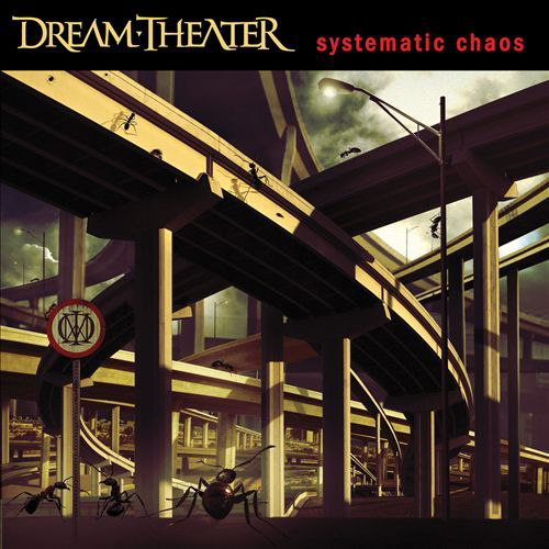 Dream Theater album borítója. Autópálya felüljárók hangyákkal, viharos égbolttal. Sötét tónusok.