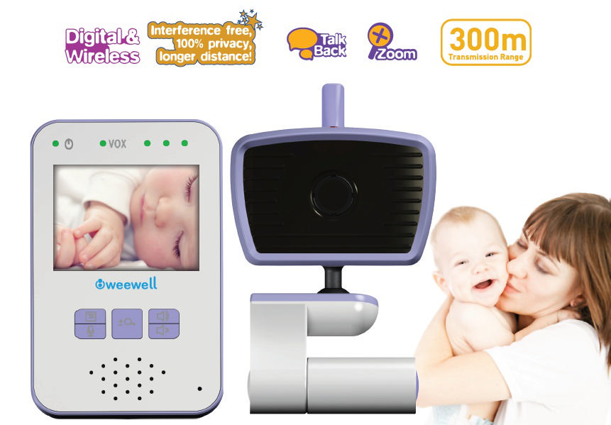 WEEWELL WMV812 İnce LED Ekranlı Dijital Bebek İzleme Cihazı