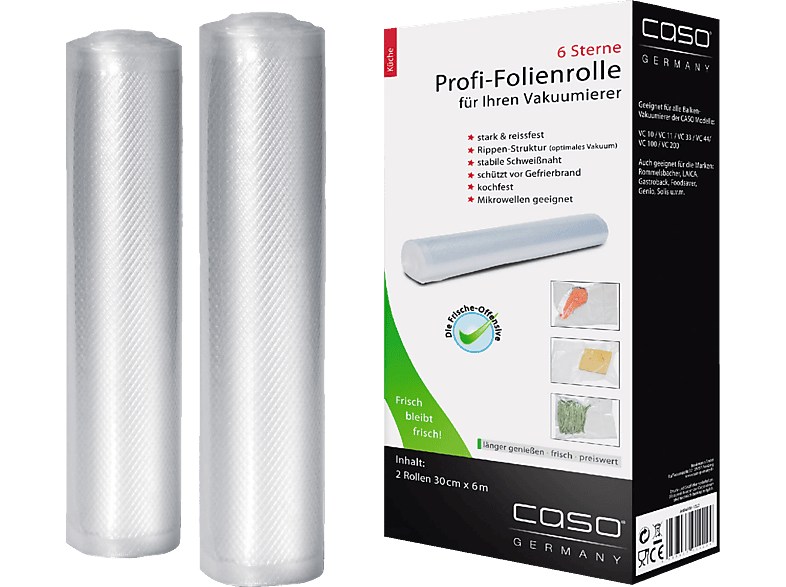 Caso 30x600 Folienrollen 2 Stück