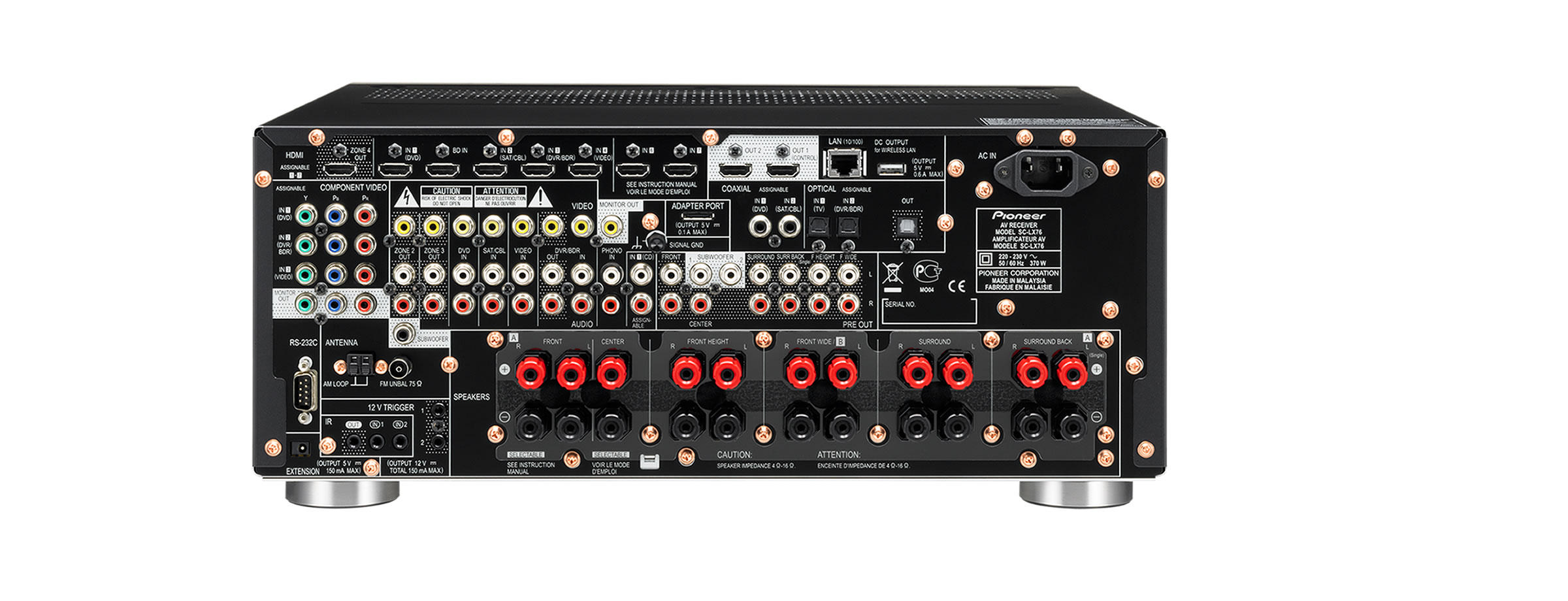 PIONEER SC LX76 9.2 Kanal THX Select2 Plus 8x HDMI 4K Pass Air Studios Android WLAN ve MHL AV Alıcısı