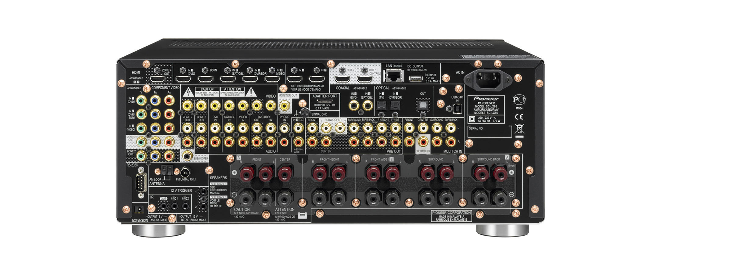 PIONEER SC LX86 9.2 Kanal THX Ultra2 AV 8x HDMI, USB-DAC 4K Pass Alıcı WLAN Android için MHL AV Alıcı