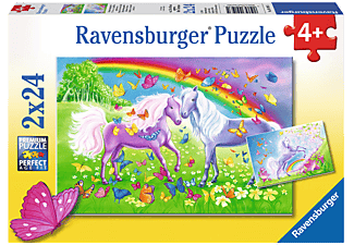RAVENSBURGER Gökkuşağı Atları 2x24 Parça Puzzle
