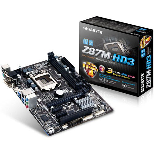 GIGABYTE GA-Z87M-HD3 1150p DDR3 1600MHz S+V+GL+16x Anakart
