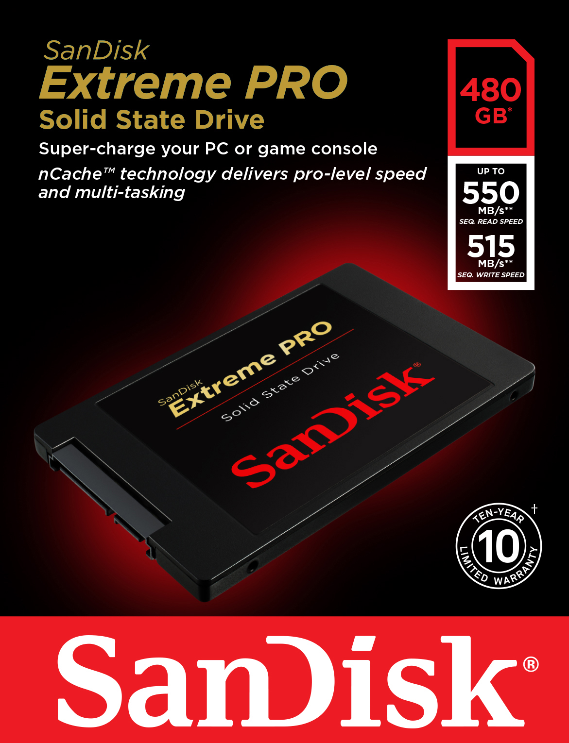 SANDISK SSD Festplatte intern Extreme Pro 480GB, SATA (SDSSDXPS-480G-G25)