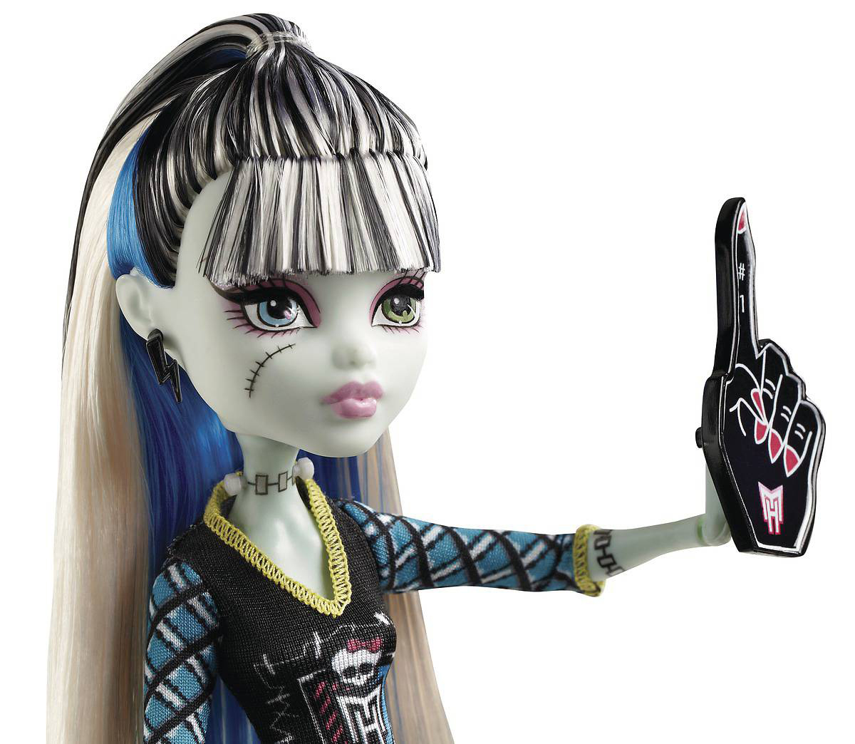 MONSTER HIGH Monster-Fan Frankie Stein, Schwarz, blau
