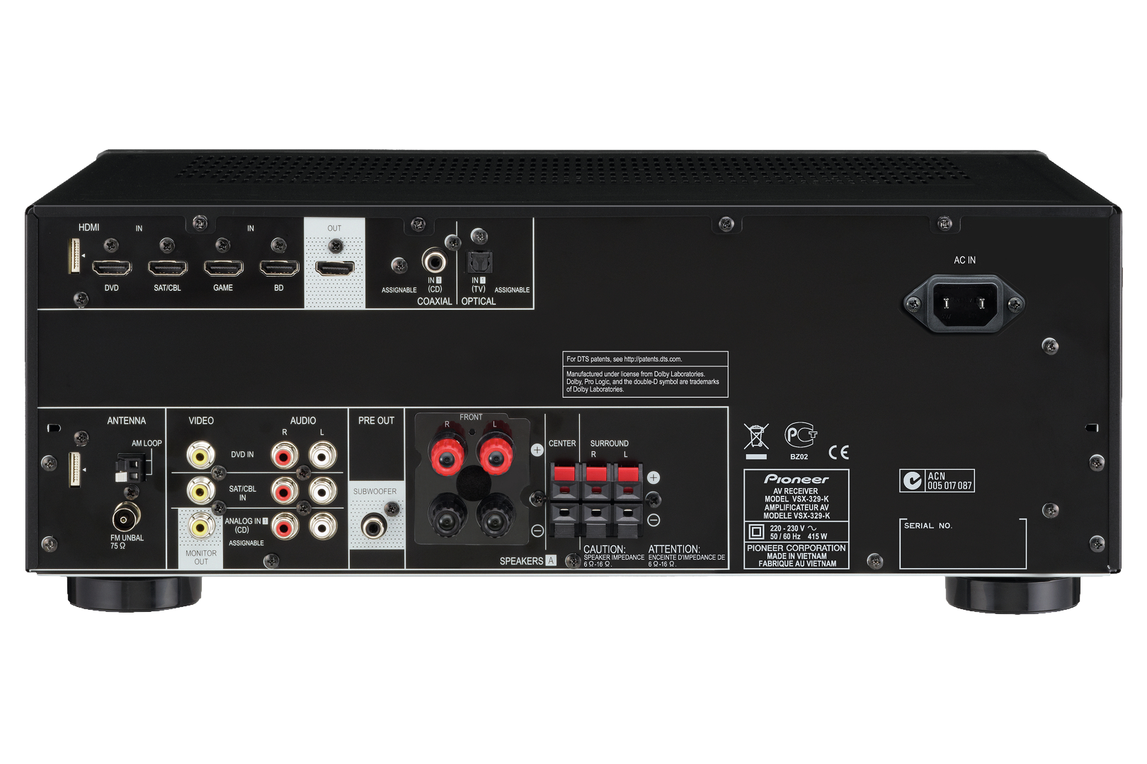 PIONEER VSX-329 házimozi erősítő