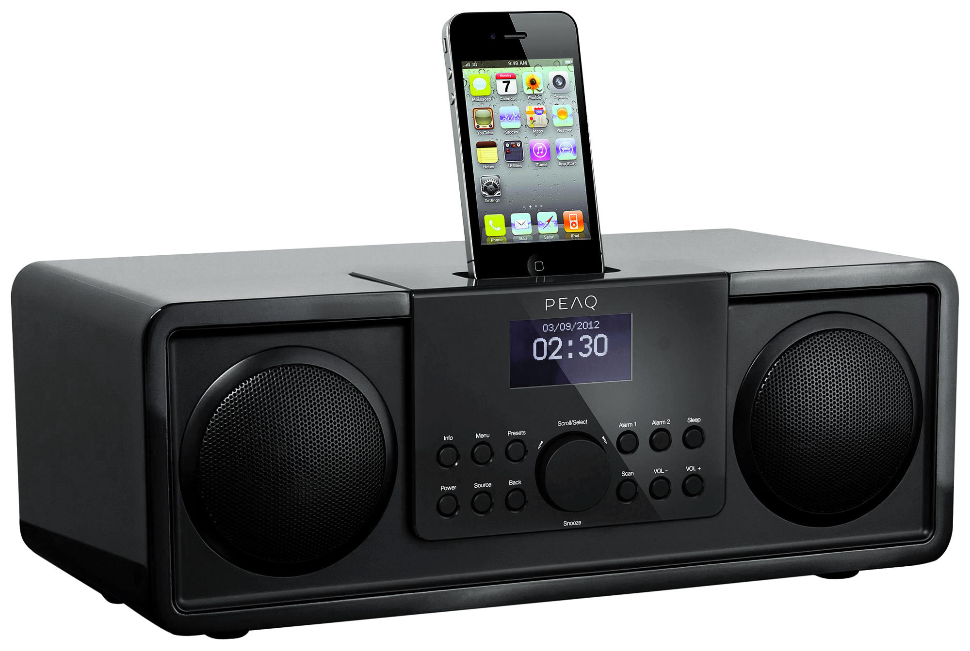 PEAQ PDR300 Internetradio, DAB+, DAB, Schwarz