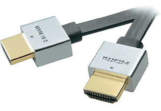 SOUND&IMAGE 32037 TV Monitör için HDMI Kablo 2 m Siyah Gümüş