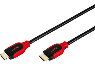 VIVANCO Yüksek Hızlı HDMI Ethernet 1.5 m Kablo Kırmızı-Siyah