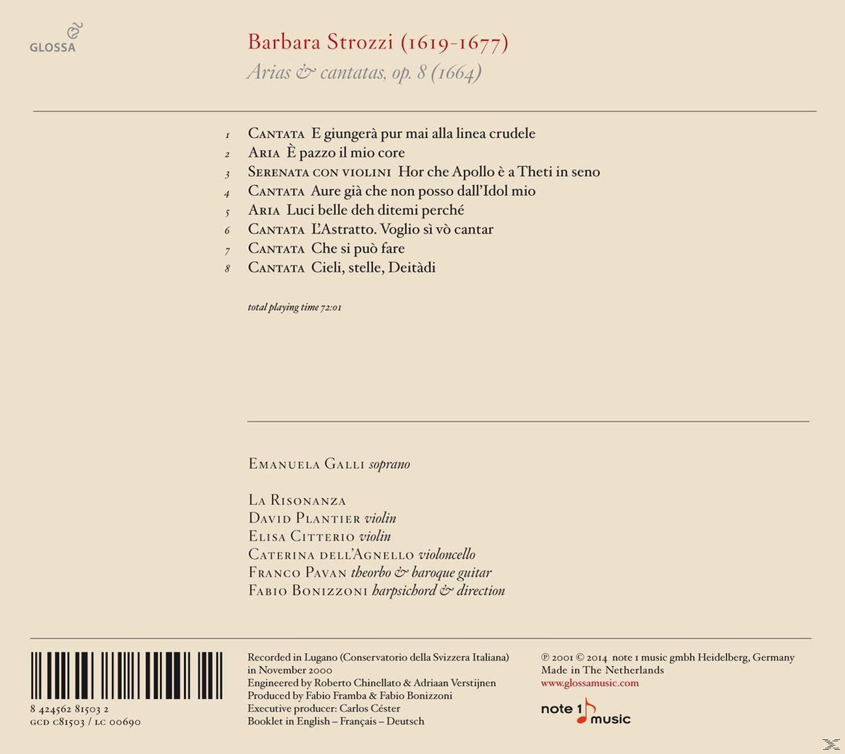 Albumcover. Rückseite mit Text auf Englisch, Deutsch und Französisch. Enthält einen Barcode und eine Liste der Songs.