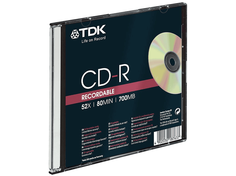 TDK CDR80SL52 52x 80 Min/700 MB Ince Kutu 1'li CD-R Fiyat & Özellik ...