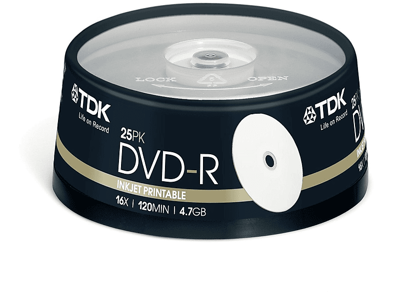 TDK DVD+R 16X 4.7GB Printable 25'li CakeBox Fiyat & Özellik | MediaMarkt