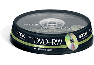 TDK 10'lu 4x 4.7GB DVD+RW Cake Box