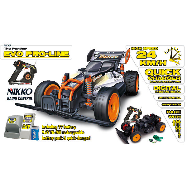 NIKKO TURBO PANTHER 1/16 ラジコンカー NIKKO-RC 1:16 Ölçekli The Panther 24 Kmh Arazi Tipi Uzaktan