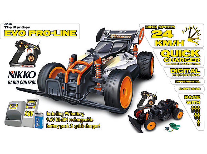 NIKKO-RC 1:16 Ölçekli The Panther 24 Kmh Arazi Tipi Uzaktan