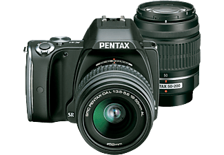 PENTAX K-S1 Spiegelreflexkamera, 20.12 Megapixel, 18-55 mm, 50-200 mm Objektiv, WLAN, Schwarz