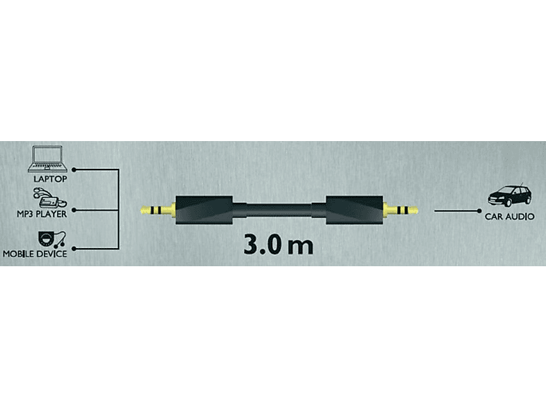 SOUND&IMAGE 31978 A ve B Bağlantısı Erkek Uçlu 3,5 mm Jack Uyumlu 3 m Ses Uzatma Kablosu_2