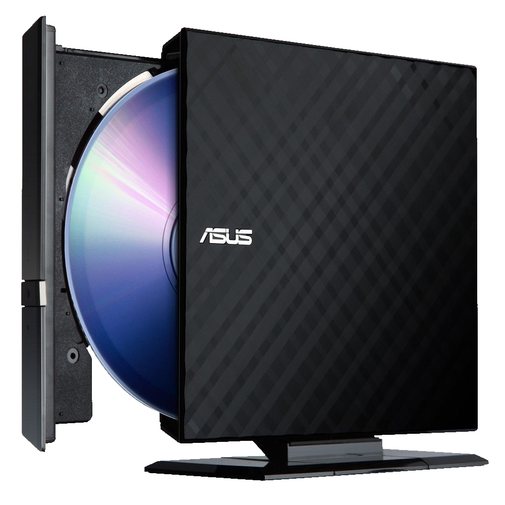 CD-ROM meghajtó egy CD-vel, az ASUS logójával.