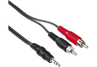 HAMA HM.78479 3 m 3.5mm jack - 2RCA Ses Kablosu  Siyah