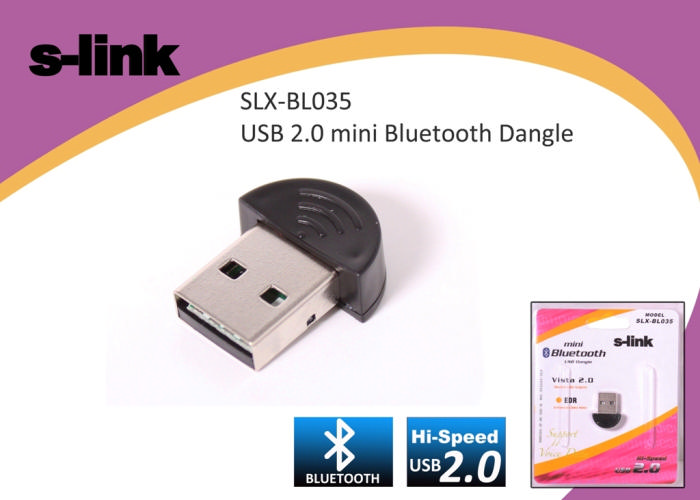 S-LINK SLX-BL035 USB Vista 2.0 EDR Mini Bluetooth Adaptör