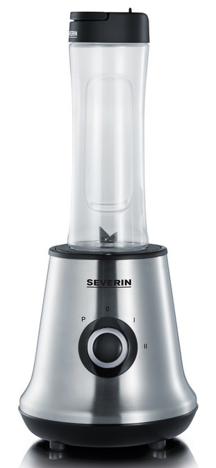 Blender personnel Severin argent et noir sur fond blanc.